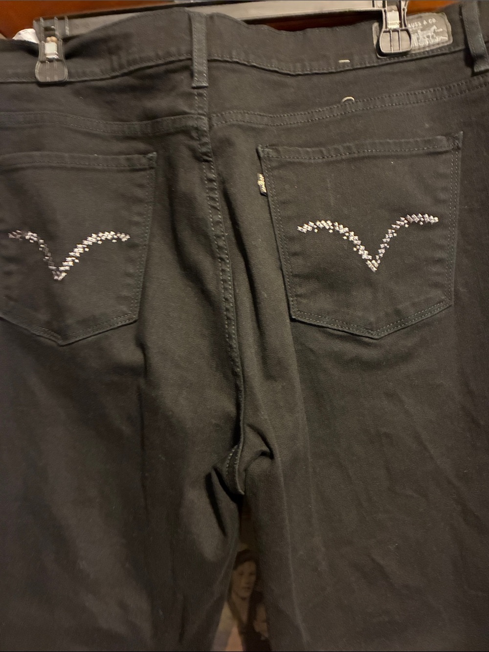 Black wide leg Levi’s - Picture 4 of 4